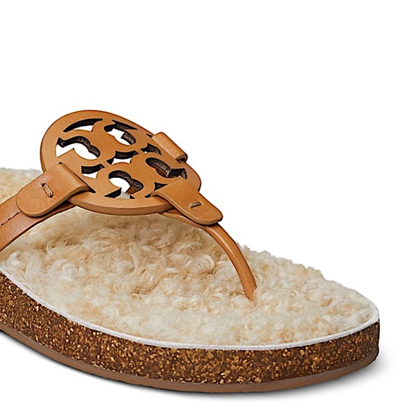 Tory Burch Women´s Miller Cloud Shearling Thong Sandals